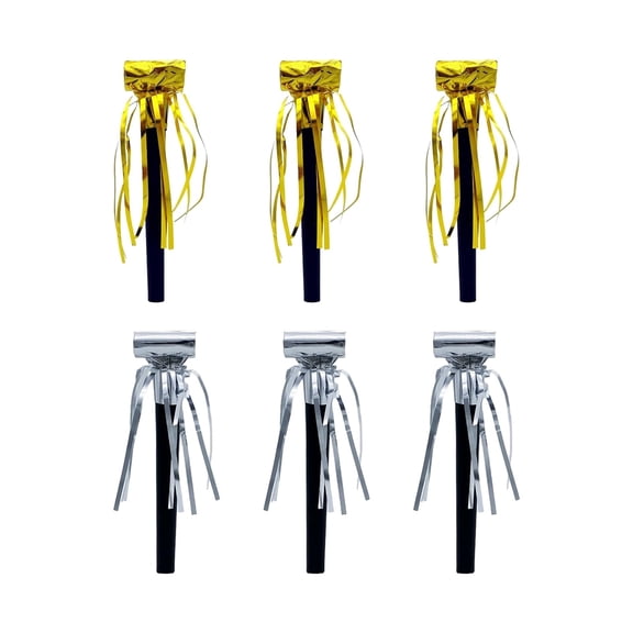Jialinnn Party Noisemakers Tassel Whistle Silver Plastic 1-Count