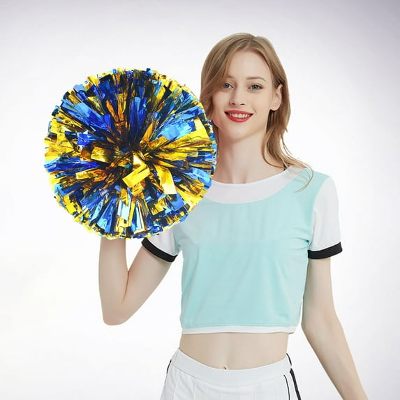 Event & Party Cheerleading Handheld Colorful Flowers for Sports Activities Performance Lightweight Double Finger Buckle Design Off Power 2PCS