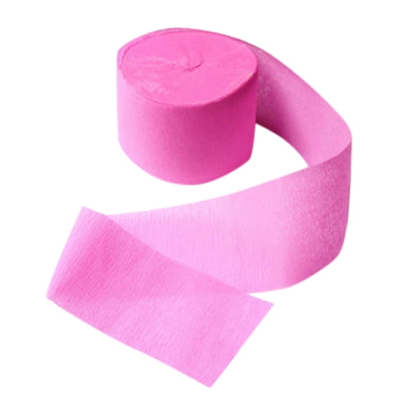Event Party Supplies Colored Wrinkled Paper Roll for Holiday and Wedding Long Wrinkled Paper for Venue Layout and Table,25 m,Pink