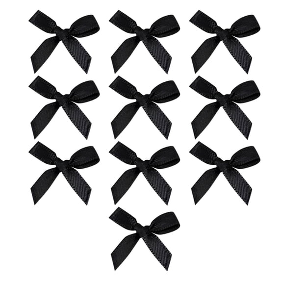 Jialinnn Crafted Bow for Snack Bags Cakes Wrap Weddings, Black, Black, Black