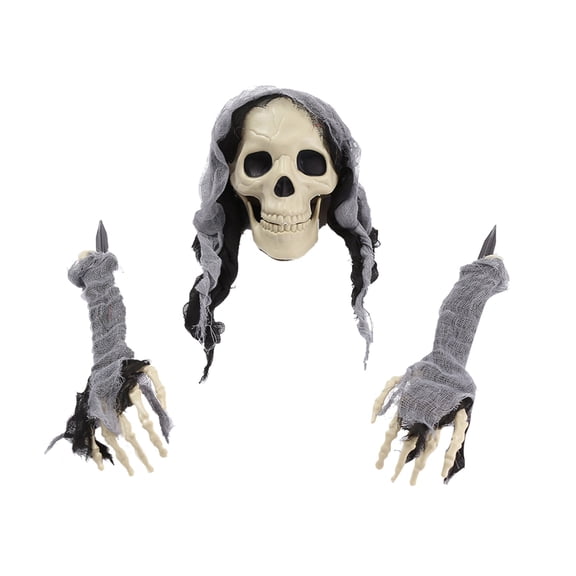 Event & Party Halloween Skeleton Decoration Three Piece Set for Realistic Crawling Head and Arm