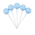 thumbnail image 1 of Event & Party Plastic Pink Blue Yellow White Birthday Party Ball Cake Topper Cake Decor Cake Decorating Supplies Ball Plug-In BLUE 2CM, 1 of 8