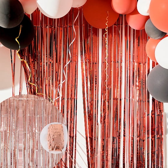 Event & Party Rain Curtain for Birthday and Wedding - Fringe Light Rain Curtain 2m Wall Decoration, 2 m, Gold