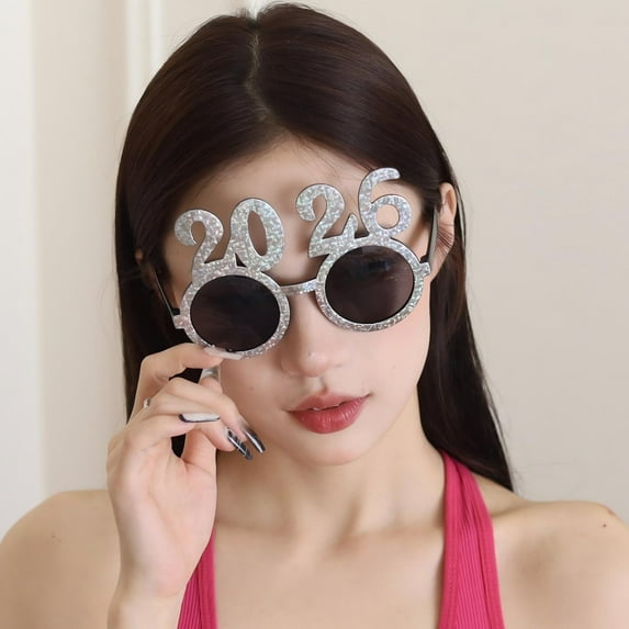 Event & Party Supplies,2026 New Year Number Glasses Funny Round Frame Sunglasses For Holiday Celebrations