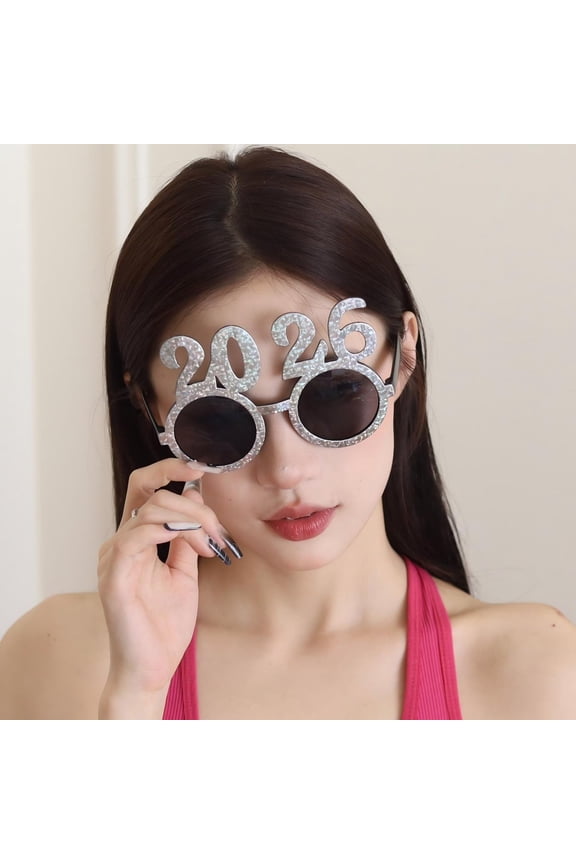 Event & Party Supplies,2026 New Year Number Glasses Funny Round Frame Sunglasses For Holiday Celebrations