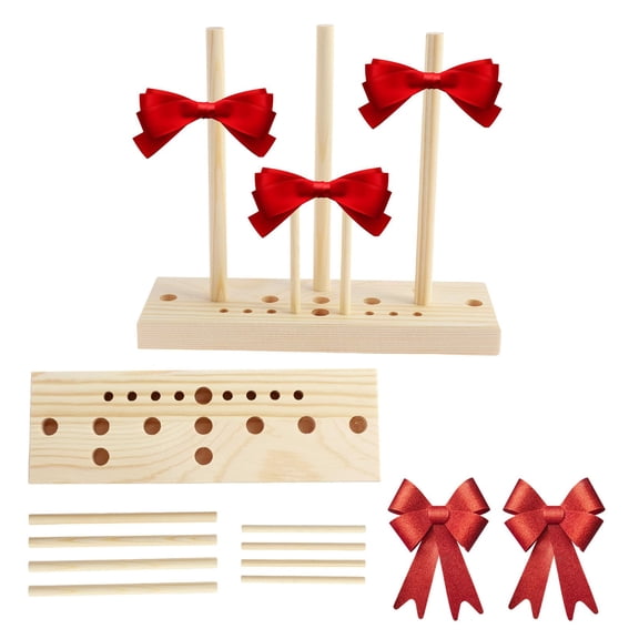 Event & Party Supplies Bow Making Tool for Ribbon Maker - Adjustable Decorative Tool with Board Sticks for Crafting Bows, 17.7x5.7x1.5 cm, Beige3