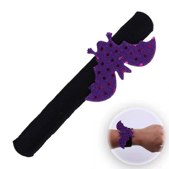 Event & Party Supplies,Halloween Bracelets Curly For Kids Wristbands For Bags Class Prizes Games ( Pumpkin Bat)