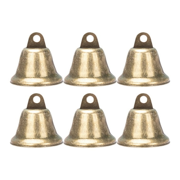 Event & Party Jingle Crafts Brass Antique Gold Hanging Metal Bronze Doorbell Cow Mini Bulk Craft Copper Decorative for Celebrations 6PCS