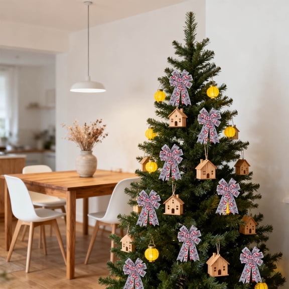 Event & Party Window Bow Wreath Door Hanging for Holiday Indoor Use with Polyester Material Free Size