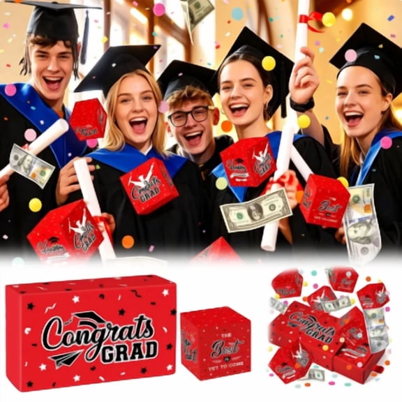 Event & Party for Graduation 2026 Confetti Packed Surprise Set for Social Celebrations Ideal for Home and Party Agencies, 30 cm, Red