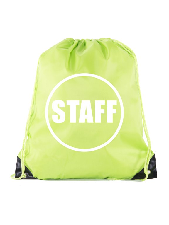 Event Staff Drawstring Backpacks, Crew Bags for Emergency Kits, & Water Bottles