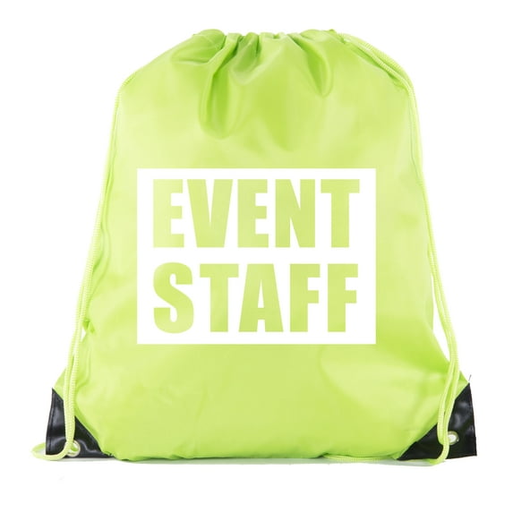 Event Staff Drawstring Backpacks, Crew Bags for Emergency Kits, & Water Bottles