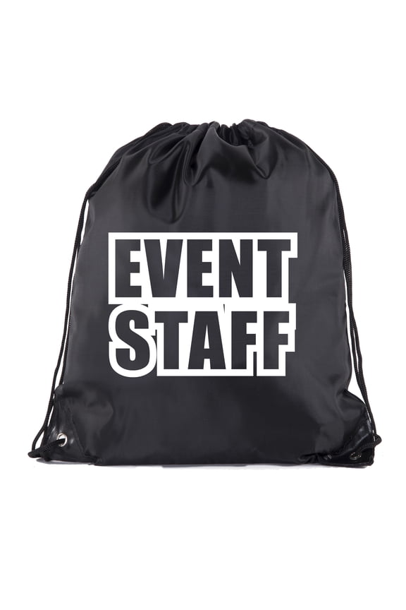 Event Staff Drawstring Backpacks, Crew Bags for Emergency Kits, & Water Bottles