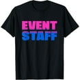 thumbnail image 1 of Event Staff Shirt Front Design Party Crew Uniform Pride LGBT T-Shirt, 1 of 4