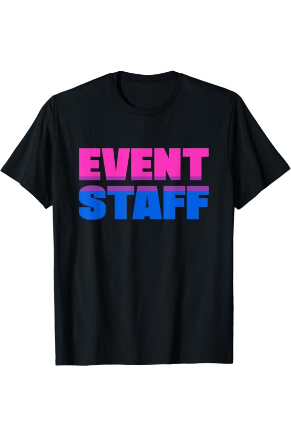 Event Staff Shirt Front Design Party Crew Uniform Pride LGBT T-Shirt