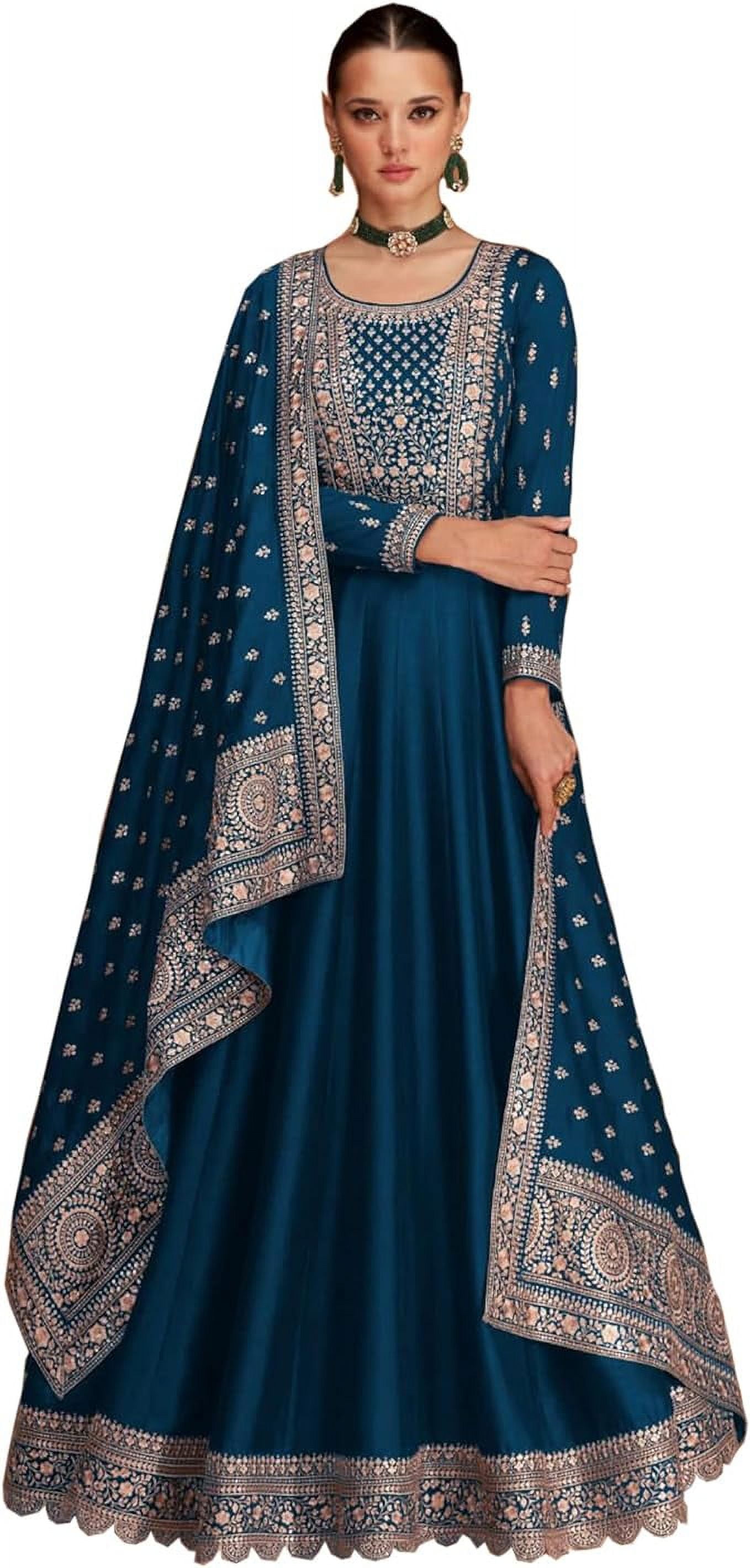 pakistani fashion anarkali dresses Heavy Embroidery Work Pakistani Wedding Wear Long Anarkali Dupatta Gow –  designerharsha.com