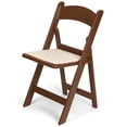 thumbnail image 1 of EventStable Resin Indoor Folding Chair, Brown (Set of 4), 1 of 3
