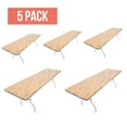 thumbnail image 1 of EventStable Titan Series Wood Folding Table - 8' x 30'' - 5 Pack, 1 of 1