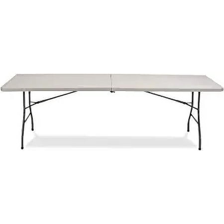 EventStable TitanPRO Plastic Bi-Folding Table - Lightweight Folding Table - Outdoor Table for Camping Party Dining with Carrying Handle - 8' x 30'' - 10-Pack
