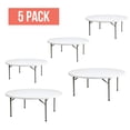 thumbnail image 1 of EventStable TitanPRO Plastic Folding Table - 72'' Round - 5-Pack, 1 of 7