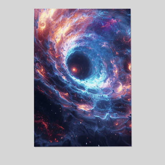 Eventfall | Cosmic Black Hole Poster | Sci-Fi Space Wall Art Print Full Size 24''x36'' The Golden Shop
