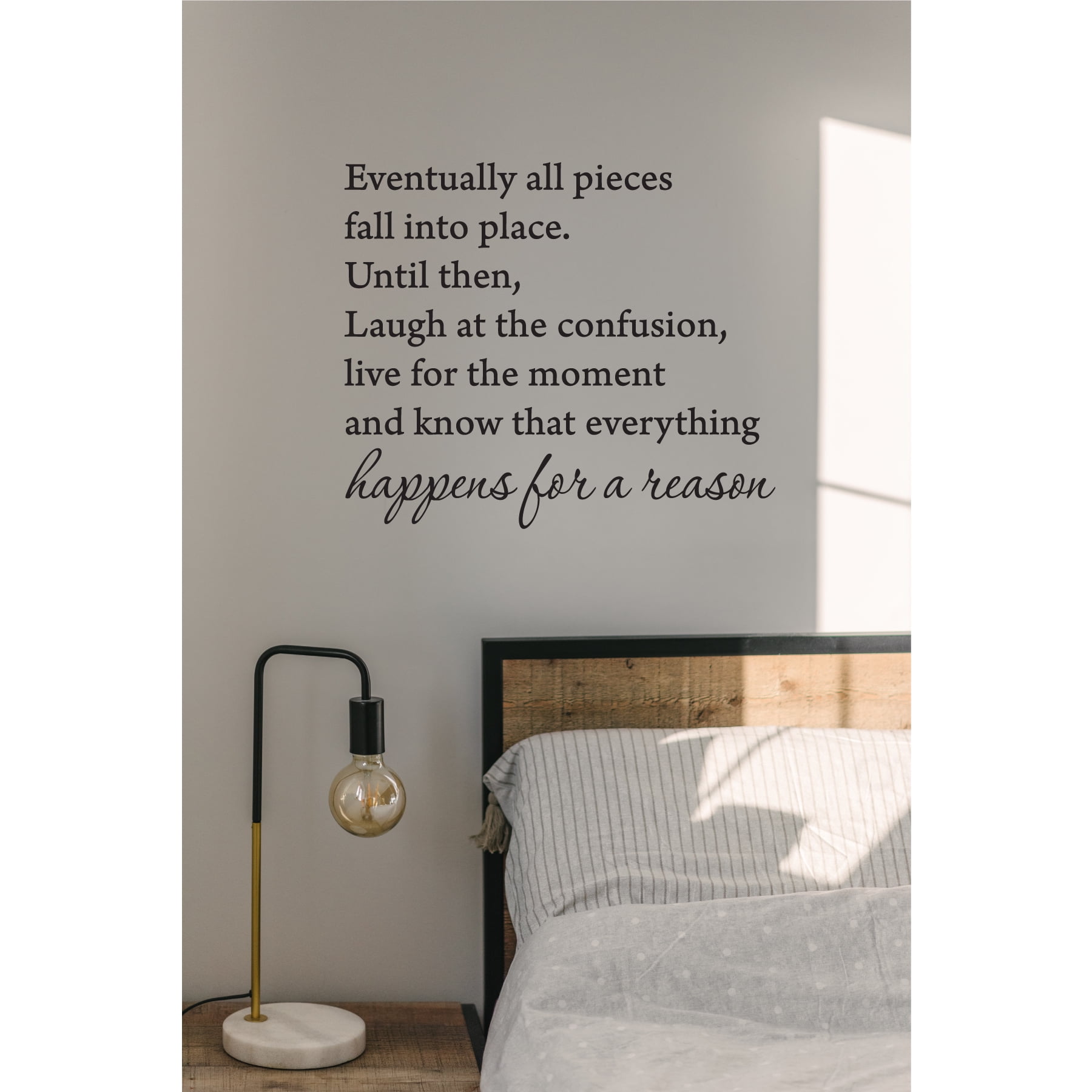 Picture of Eventually All Pieces Fall into Place Wall Decal Inspirational Quote ...