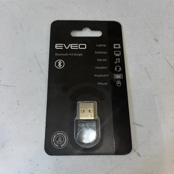 Eveo Bluetooth 4.0 Dongle Adapter For Windows Pc Stereo Headset Keyboard Mouse