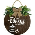 thumbnail image 1 of Eveokoki 11" Coffee Bar Wall Signs Decor, Its Coffee Time Sign, Farmhouse Wood Coffee Signs Coffee Bar Decor for Coffee Station, Coffee Lover Gift, 1 of 5