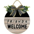 thumbnail image 1 of Eveokoki 11" Door Decor Sign,Rustic Hanging Friends Welcome Wooden Signs Family Sign Rustic Wall Decor Indoor and Outdoor Vintage Wooden Decoration Farmhouse Primitive, 1 of 5