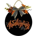 thumbnail image 1 of Eveokoki 11" Happy Thanksgiving Day Sign Front Door Porch Decorations, Round Rustic Wood Hanging Welcome Sign for Farmhouse Porch Outdoor Home Thanksgiving Front Door Sign Decor, 1 of 5