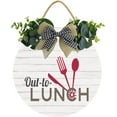 thumbnail image 1 of Eveokoki 11" Out To Lunch Sign, Out To Lunch Wood Door Sign For Dining Break Room,Food Kitchen,Office Work,Wood Sign,Business Sign, 1 of 5