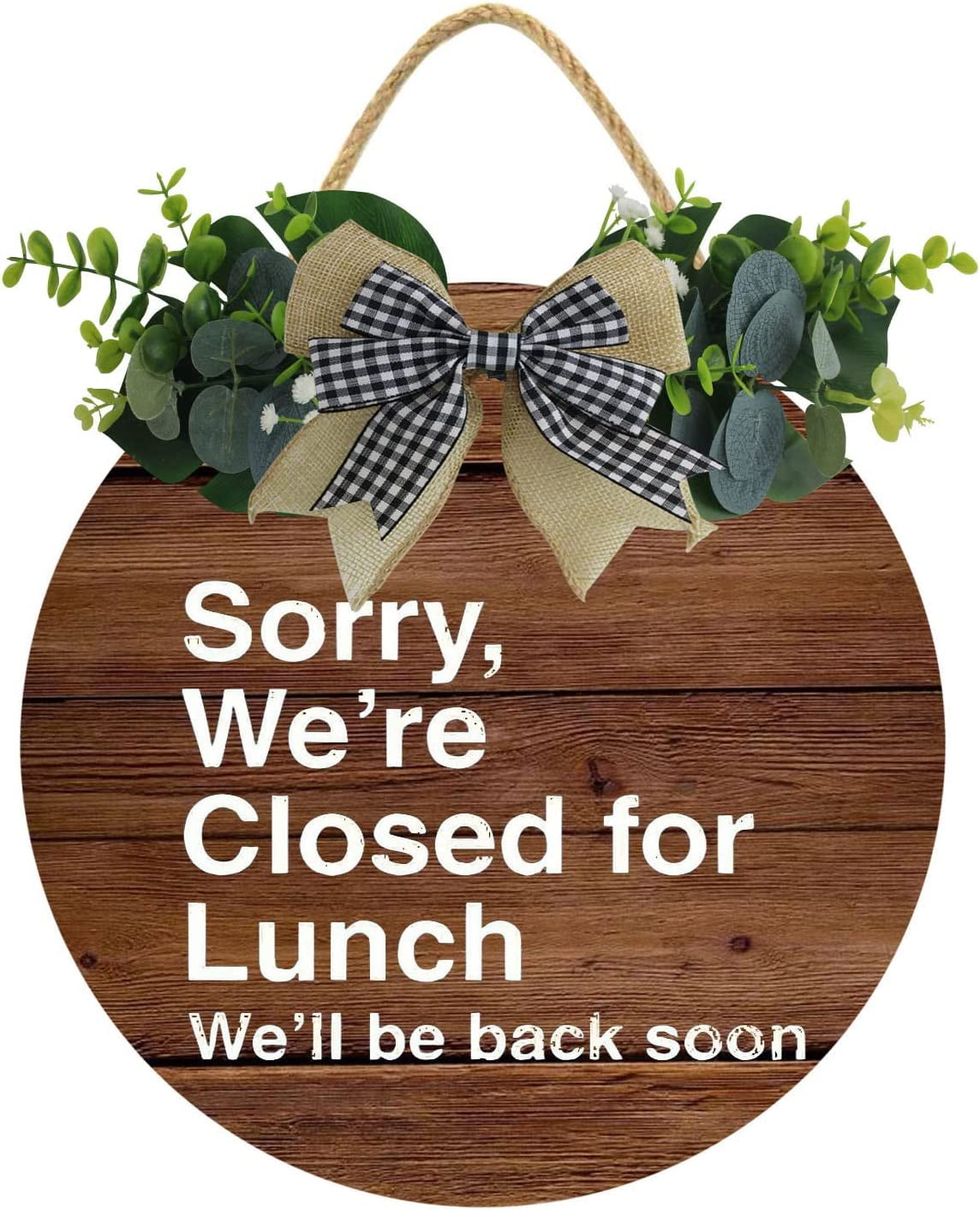 Eveokoki 11" Out To Lunch Signs, Sorry We Are Closed For Lunch We Will