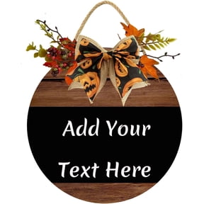 Eveokoki 11" Personalized Board Hanging Door Sign,Add Your Text Welcome Sign Front Porch Wall Plaque House Sign Garden Yard Home Farmhouse Decor Hanging