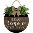 thumbnail image 1 of Eveokoki 11" Please Take Your Shoes Off Sign for House - Please Take Off Shoes Farmhouse Wall Decor, Please Take Shoes Off Sign, No Shoes in the House Sign, Please No Shoes Sign, 1 of 5