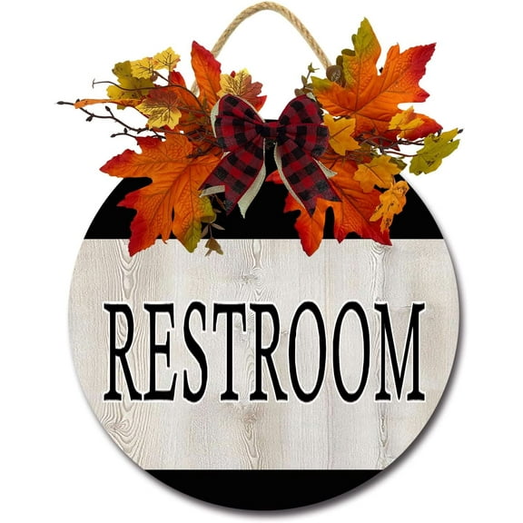Eveokoki 11" Restroom Sign,Wall Sign Name Plate,Gender Neutral Toilet Sign or Bathroom Sign Wall Decor for Home, Office, Restaurant, Business