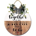 thumbnail image 1 of Eveokoki 11" Together Is My Favorite Place To Be Door Sign Plaque,Welcome Wall Hanging Signs Front Door Decor Home Decorative Door Sign Wooden Plaque Hanger for Bedroom Porch Yard, 1 of 5