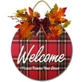 thumbnail image 1 of Eveokoki 11" Welcome Please Remove Your Shoes Sign, No Shoes Sign for Your Home Front Door Entry Way, Wood Hanging Plaque - Dark Wood - Rustic Entryway, Porch, Door Hanger, 1 of 5