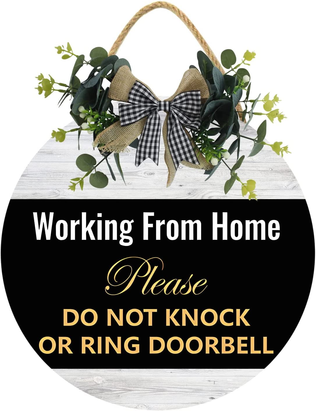 Eveokoki 11" Working From Home Please Do Not Knock Or Ring Doorbell