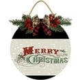 thumbnail image 1 of Eveokoki 12" Christmas Plaques Sign for Front Door Home Christmas Decorations Ornaments Wall Hanging Rustic Outdoor Christmas Decor Gifts for Porch Seasonal Farmhouse Door Decorations, 1 of 5