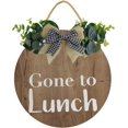 thumbnail image 1 of Eveokoki 12" Closed For Lunch Sign, Gone To Lunch Wood Door Sign For Dining Break Room,Food Kitchen,Office Work,Wood Sign,Business Sign, 1 of 5