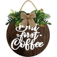 thumbnail image 1 of Eveokoki 12" Coffee Bar Wall Signs Decor, But First Coffee Sign, Farmhouse Wood Coffee Signs Coffee Bar Decor for Coffee Station, Coffee Lover Gift, 1 of 5