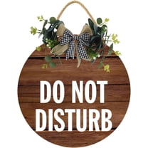 Eveokoki 12" Do Not Disturb Door Hanger Sign, Do Not Disturb Sign & Welcome Sign-Double-Sided Wooden Door Sign for Home, Offices, Clinics, Hotels