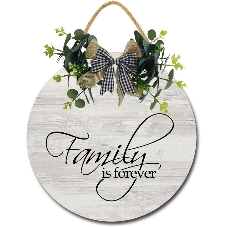 TOMATO FANQIE Our Family Like Branches on a Tree 5inch x10inch Wood Plank  Design Hanging Sign Home Decor Art （US-G086）