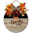 thumbnail image 1 of Eveokoki 12" Give Thanks Autumn Wreaths for Front Door, Welcome Sign for Front Door Farmhouse Porch Decor Fall Wreaths,Rustic Door Hangers Front Door with Greenery, 1 of 5