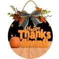 thumbnail image 1 of Eveokoki 12" Happy Thanksgiving Wood Sign Hanging Front Door Sign Fall Wooden Wall Art Sign Hanging Hello Fall Porch Sign Rustic Wood Decor for Thanksgiving Day Autumn Party Decor, 1 of 5