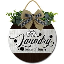 Eveokoki 12" Laundry Today or Naked Tomorrow Laundry Room Sign Rustic Wooden Plaque Wreaths for Wall Door Funny Decor Vintage Hanging Sign for Laundry Room Wash House Farmhouse