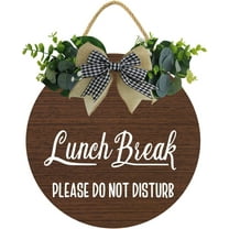 Eveokoki 12" Out To Lunch Signs For Office Door, Lunch Break Please Do Not Disturb Wood Door Sign For Dining Break Room,Food Kitchen,Office Work,Wood Sign,Business Sign