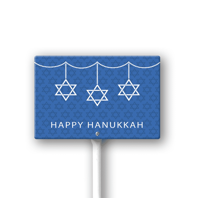 Happy hanukkah yard sign