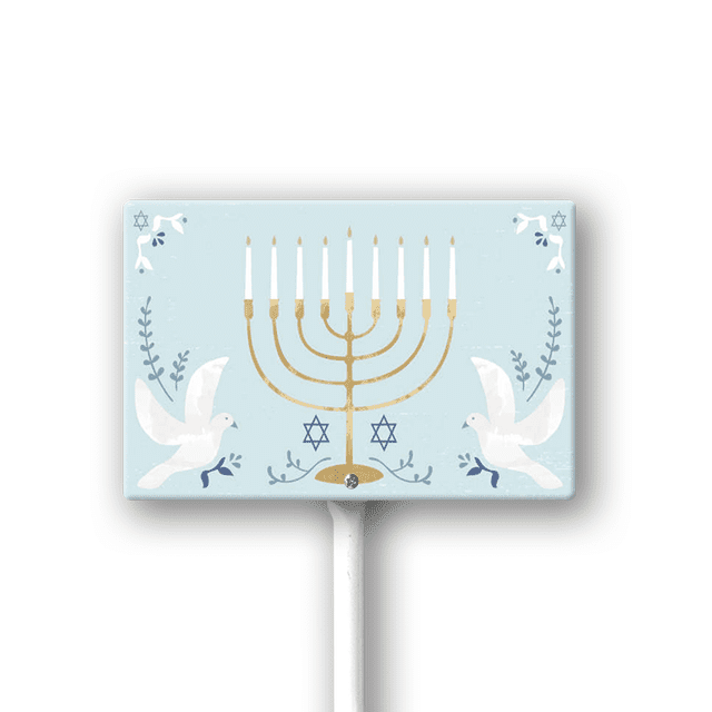 Happy hanukkah yard sign