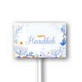 thumbnail image 1 of Eveokoki 12"x8" Aluminum Happy Hanukkah Yard Metal Stakes Lawn Patio Decor Wall, Front Door, Porch Decorations Chanukah Yard Signs Party Supplies, 1 of 6
